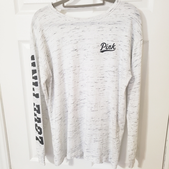 PINK Victoria's Secret Light Gray Oversized Shirt